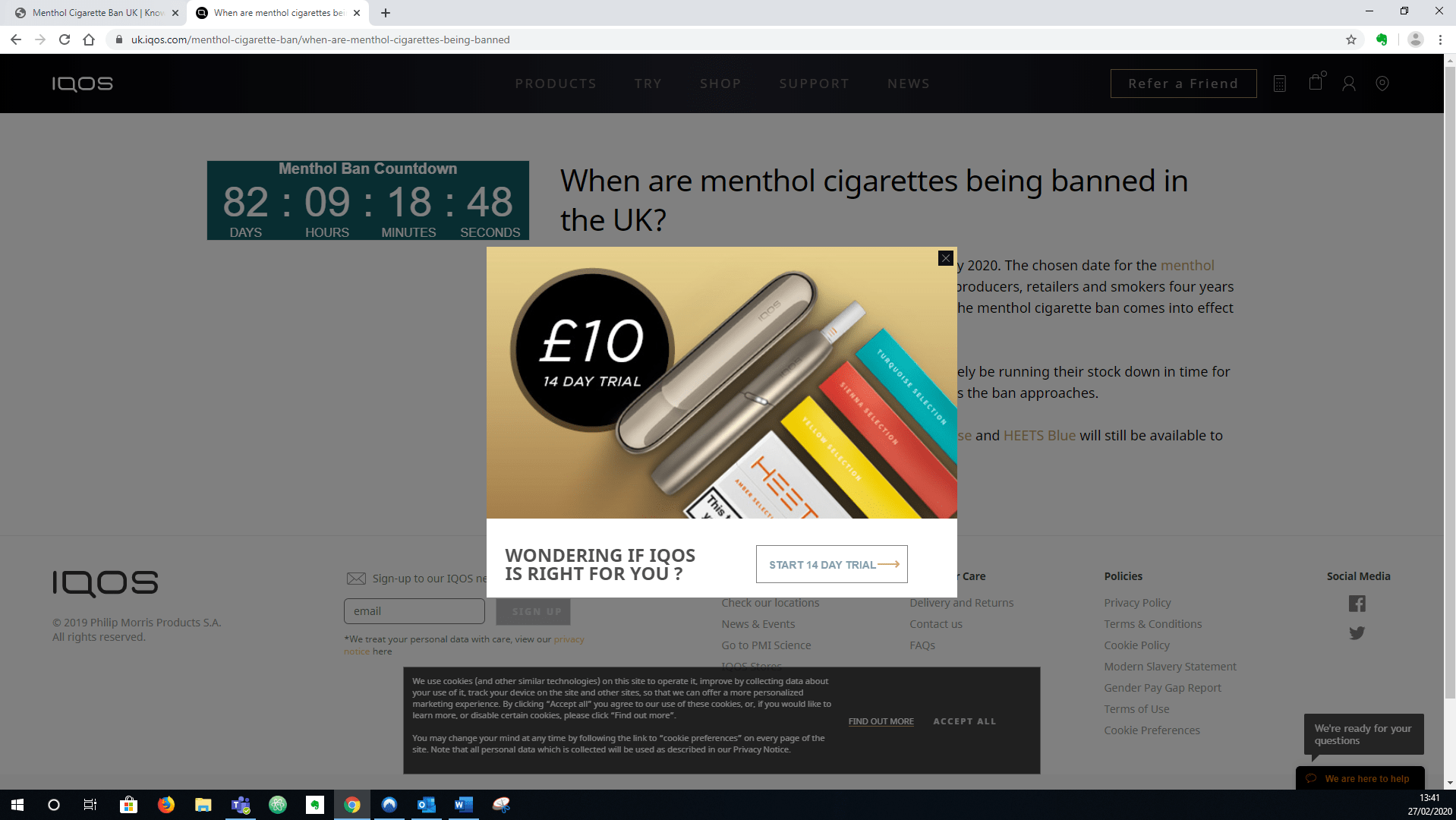 ban on menthol cigarettes uk Promotion of Newer Products Around The UK Menthol Ban
